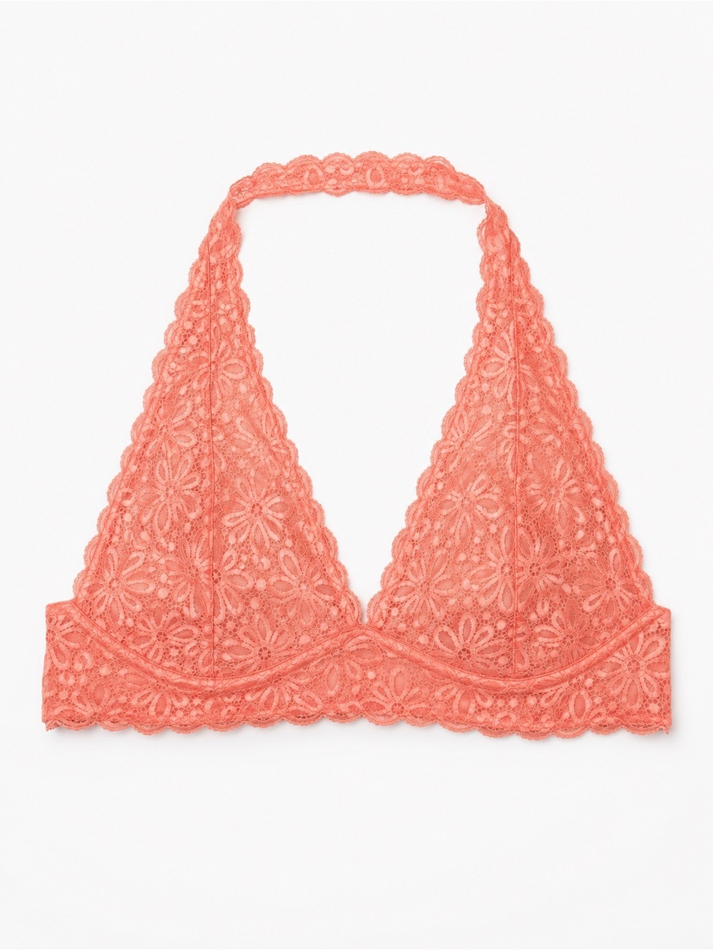Anthropologie Lace Floral Peach Bra